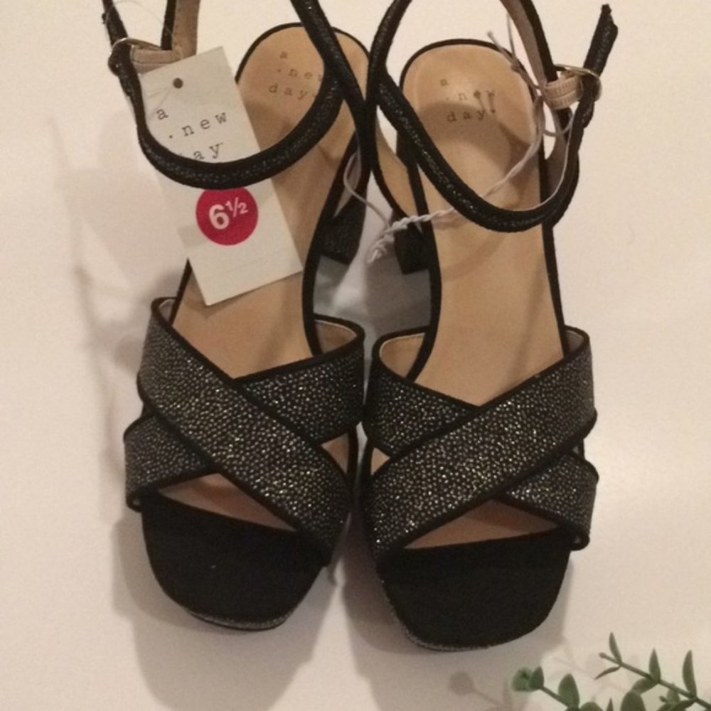 A New Day Glitter Heels